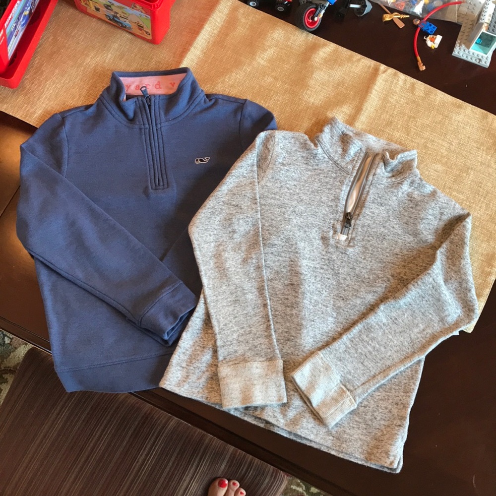 Vineyard Vines & JCrew Boys 1/4 ZIP Pullovers (S7)